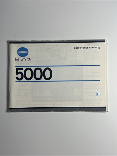 Minolta 5000 manuale - minolta,
