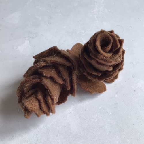 Felt pine cone - felt, cone,