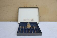 SERVIZIO DA 6 POSATE DA DOLCE ZANETTI FORCHETTINE PALETTA ACCIAIO INOX ARGENTATO