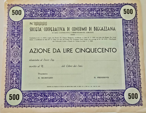 Soc coop bregazzana 1947 - soc., coop.