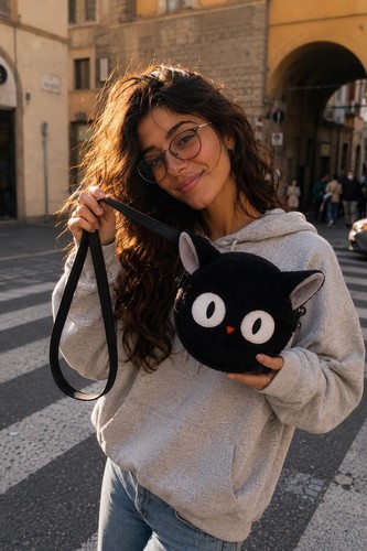 Borsa gatto peluche - gatto, kawaii