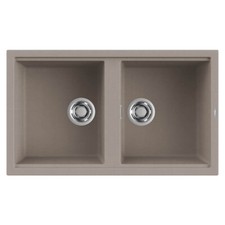 Lavello Elleci Incasso Cucina Best 2 Vasche LGB45043NA 86x51 Tortora