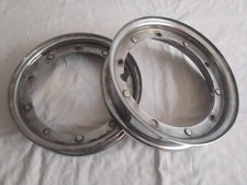 N°2 CERCHI VESPA 10x2.10 RUOTA VESPA PIAGGIO ORIGINALE cerchione cromato
