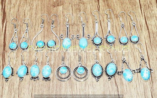 Orecchini larimar creati - orecchini,