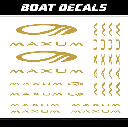 Set adesivi barca maxum - set,