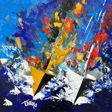 FRANCESCO TORALDO - PRINCIPESSAVAIVIA - DIPINTO 50x50 (OPERA INCORNICIATA)