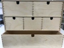 Scatola gioielli in legno Ikea cassetti portagioielli multiuso scopa NUOVA