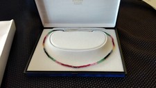 Collana sfaccettata di Zaffiri, Rubini, Smeraldi, Tanzaniti, Citrini 