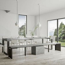 Panca allungabile WALK cemento fino a 305cm