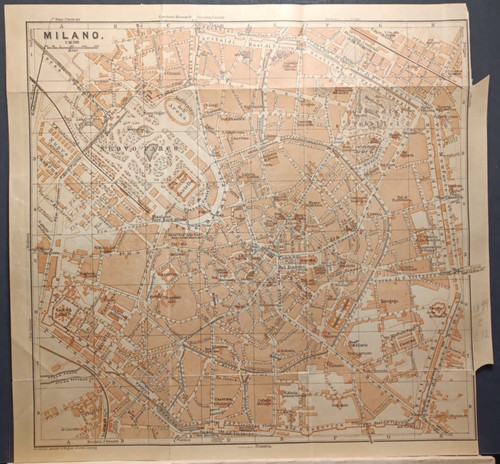 Stampa antica 1899 milano - 1899,