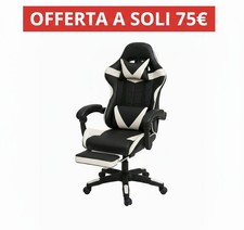 sedia gaming con poggiapiedi