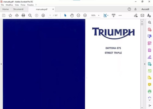 Manuale officina triumph - manuale,