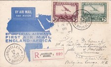 1931 Belgio - Raccomandata da Bruxelles a Londra e primo volo Regno Unito Africa
