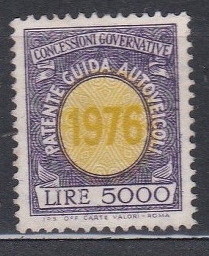 Italia 1976 marca da bollo - marca,
