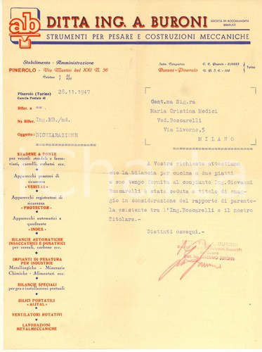 1947 pinerolo ditta - ditta, ing.