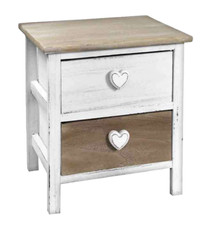 Comodino cuore cassetti - comodino, 2