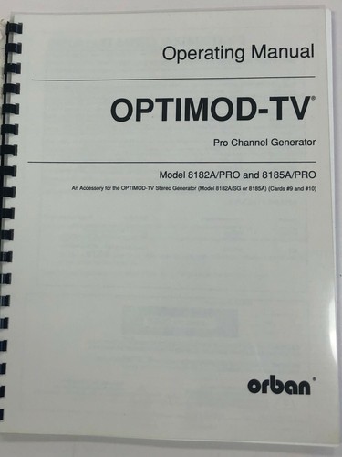Orban optimod manuale di - orban,