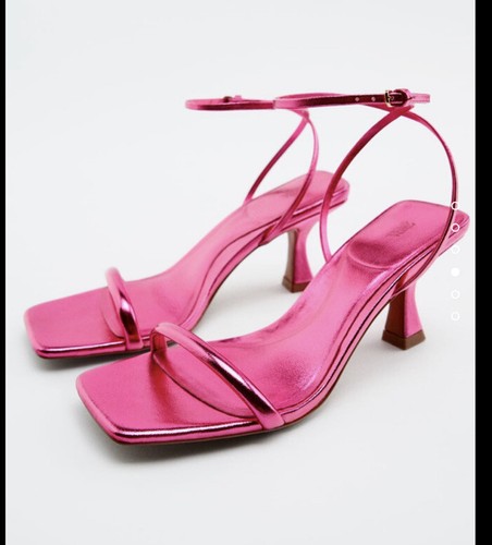 New zara metallic mid height - new,