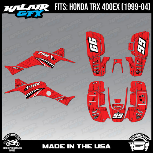Kit grafica per atv - grafica, honda