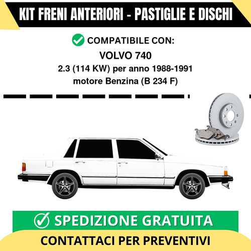 Kit freni anteriori volvo 740 - anteriori,
