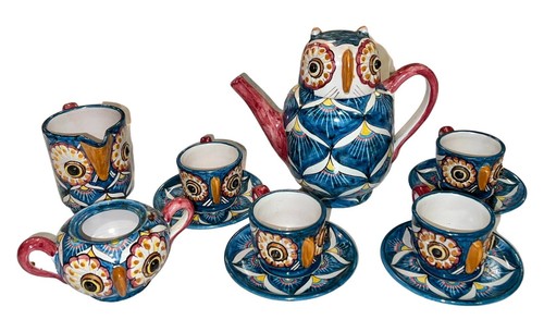 Set tepot uccellino gufo