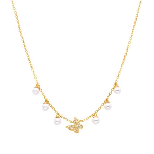Collana donna farfalla perle - donna,