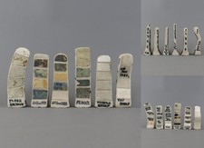 6 sculture campione smalto prova ceramica Rosmarino D Wren Oxshott 4 giugno 1983