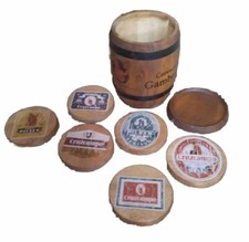 Set 6 sottobicchieri in legno
