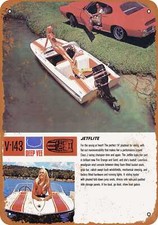 INSEGNA IN METALLO - 1970 Glastron Deep Vee Boats - riproduzione look vintage