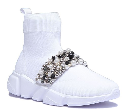 Calzino bianco cuore - cuore, con