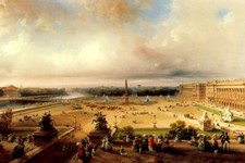 LA PIAZZA DE LA CONCORDE PARIGI DIPINTO PIAZZA PUBBLICA DI CARLO BOSSOLI REPRO