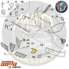 Original OEM 50514920 Convogliatore SX Paraurti Anteriore ALFA ROMEO Mito 08-18