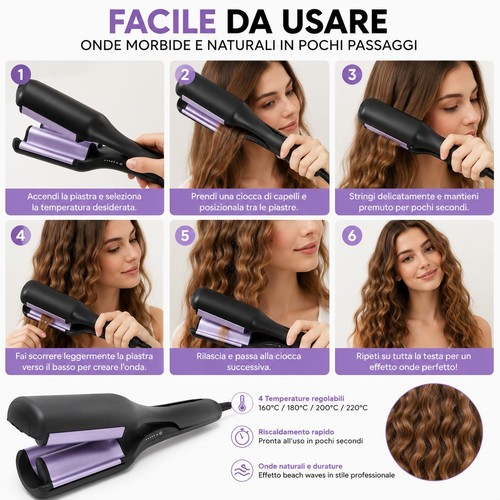 Piastra onde per capelli - onde,
