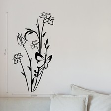 wall stickers fiori camera adesivi murali decorazioni cuori amore love a0707