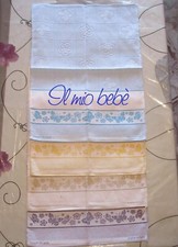 Strofinaccio Cucina TELA Aida Da Ricamare Farfalle Azzurro Giallo Marrone Viola