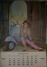 VESPA CALENDARIO PIAGGIO 1964 USATO Completo Buone Condizioni