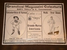 Pubblicità d'Epoca dei primi del 1900 Grandiosi Magazzini Sardi Trolli & C.