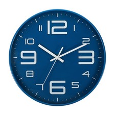 Wall clock white battery - 12",