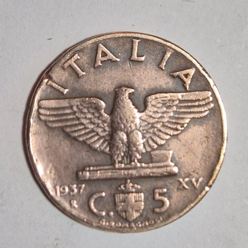 Italia centesimi 1937 in - 5,