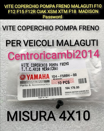 Vite coperchio pompa freno - vite,