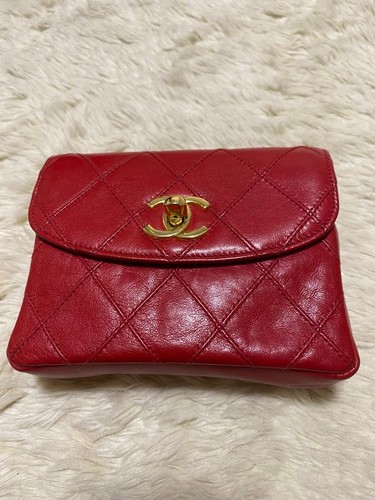 Chanel borsa trapuntata rossa - borsa,