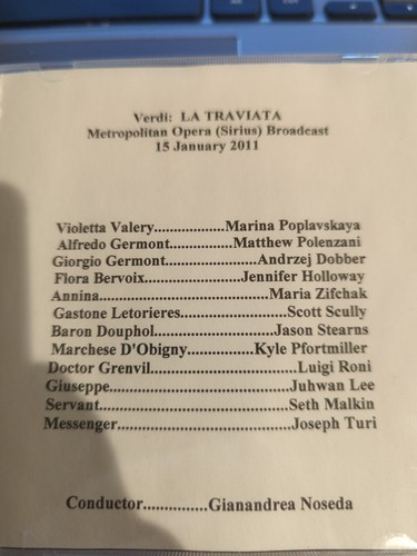 Live opera recording 3036 - recording, -3036
