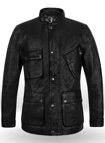 Giacca pelle nera uomo - giacca,