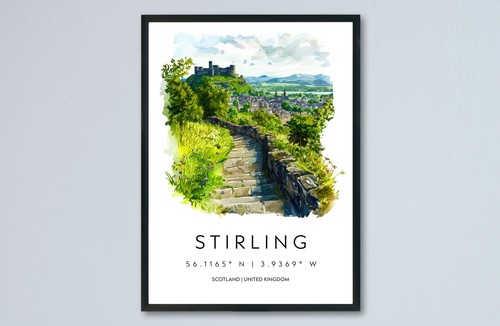Poster acquerello castello - , di