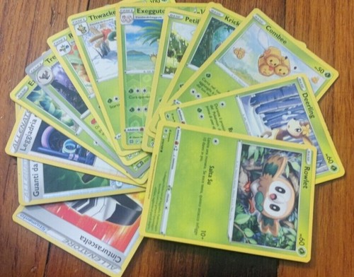 Mazzo carte pokemon tipo erba - carte,