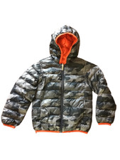 BRUMS Piumino Bambino Giubbotto Giubbino Camouflage Antivento Jacket Reversibile