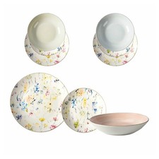 Servizio Da Tavola Con Piatti Piani Fondi Frutta Cloride In Porcellana 18 Pezzi 