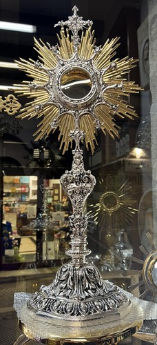 Ostensorio ottone cesellato - ostensorio,