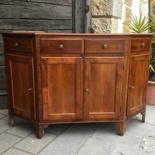 CREDENZA SCANTONATA VENETO LEGNO CILIEGIO MADIA META' 800 CM 177 PIEDI MENSOLA 