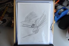 FOTO D'AUTENTICA D'EPOCA DEL PITTORE REMO BRINDISI CON AUTOGRAFO ACQUARELLO